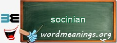 WordMeaning blackboard for socinian